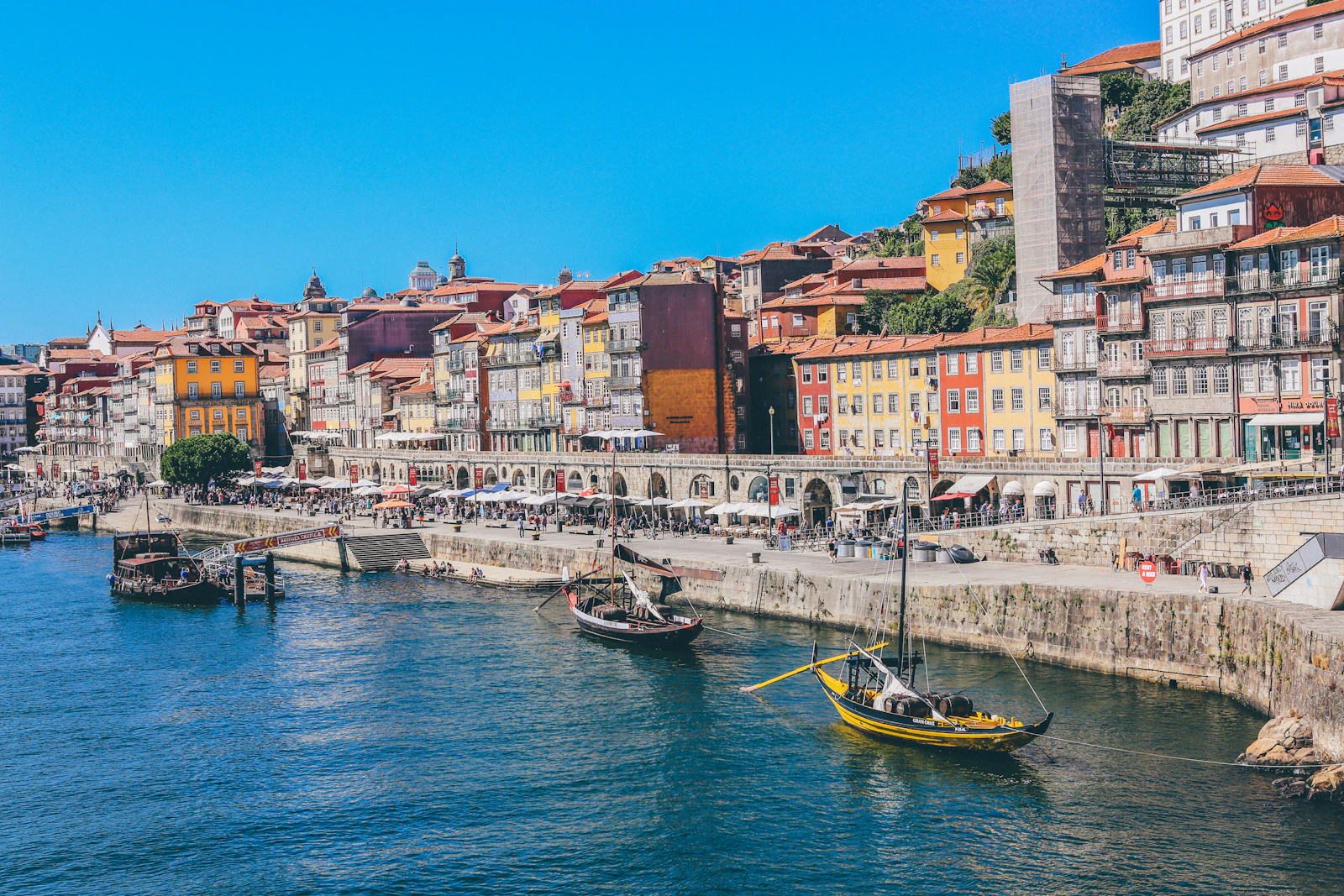 Traditional boats on the Douro in Porto
