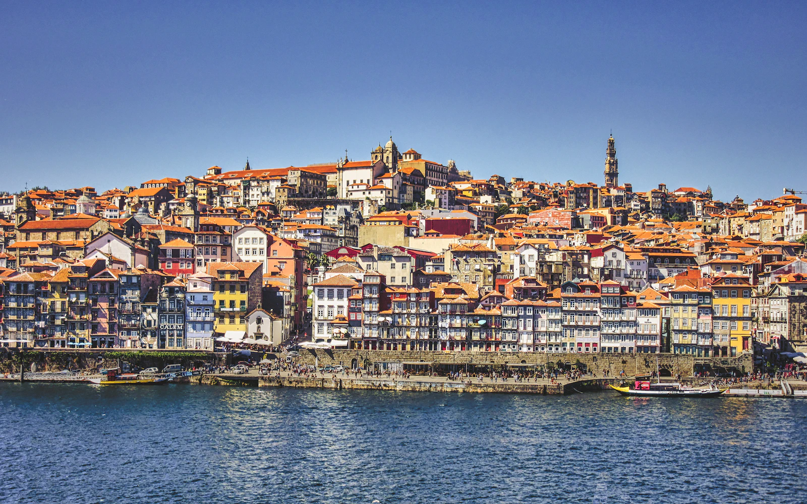 Old town above the water in Porto
